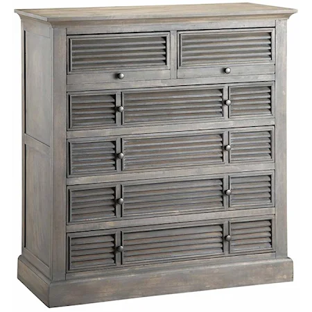 Drawer Chest w/ Louvered Facings
